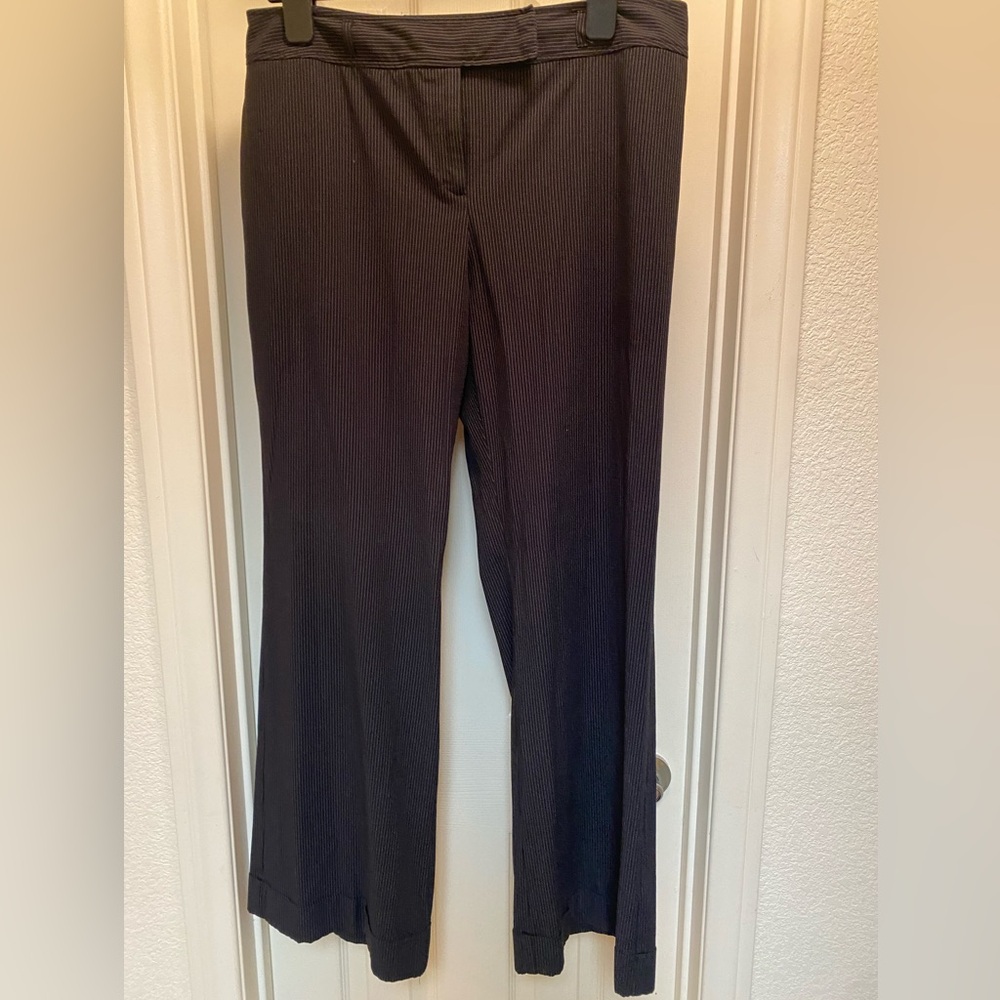 Black pinstripe dress pants